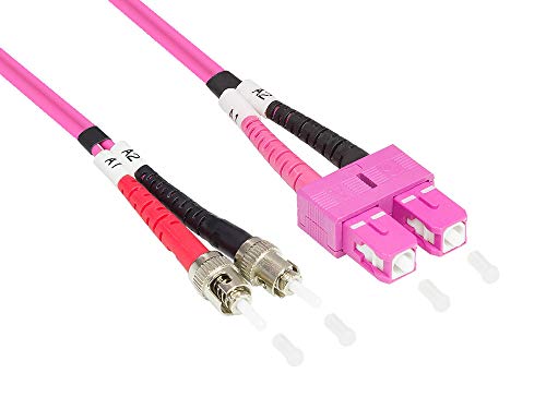 Kabelmeister® Patchkabel LWL Duplex OM4 (Multimode, 50/125) SC/ST, 7,5m von Kabelmeister