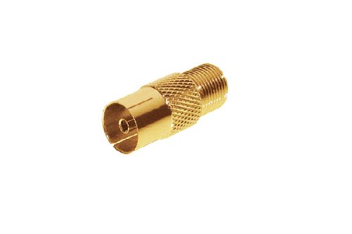 Kabelmeister® SAT-Adapter Koax Buchse auf F-Buchse, vergoldet von Kabelmeister