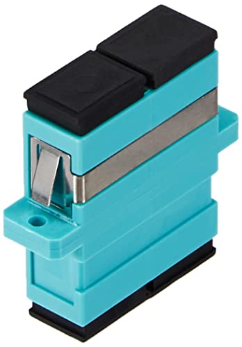 Kabelmeister LWL Duplex Kupplung - SC (UPC) an SC (UPC) - für OM3 Kabel - Multimode - Kunststoffgehäuse mit Flansch, Keramikhülse - aqua - QUALITÄTSWARE von Kabelmeister