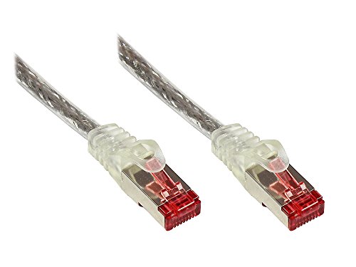 Kabelmeister SO-31217 Cat6 Ethernet Gigabit LAN Patchkabel, 0,5 m, Rastnasenschutz RNS, doppelt geschirmt S/FTP, PiMF, 250MHz Transparent von Kabelmeister