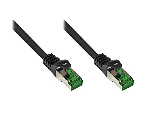 Kabelmeister SO-37319 OUTDOOR CAT.6A Patchkabel mit Rastnasenschutz, 5 m, IP66, S/FTP, PiMF, 500MHz, Kupfer Schwarz von Kabelmeister