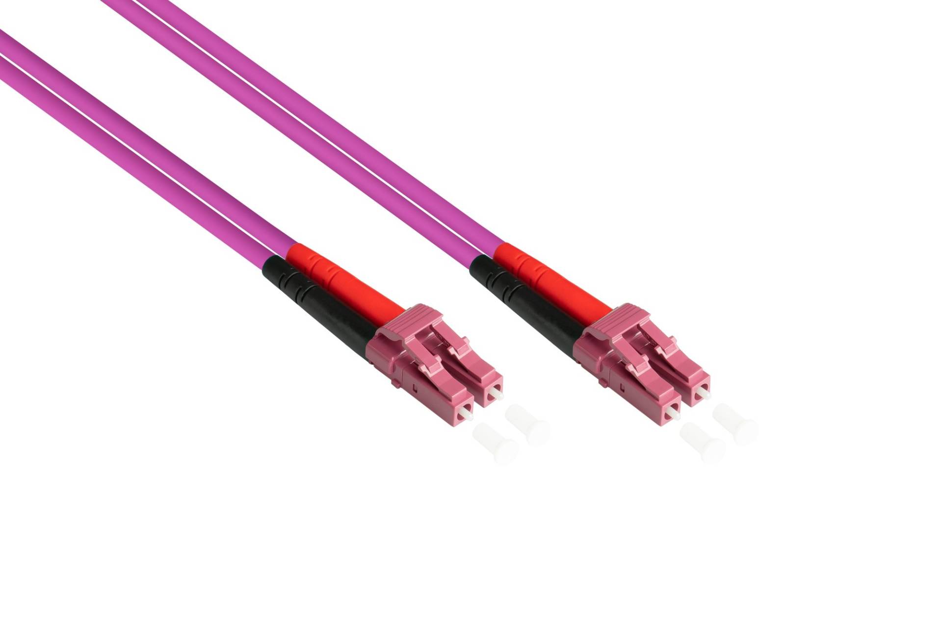 Patchkabel LWL Duplex OM4 (Multimode, 50/125) LC/LC, LSZH, austauschbare Polarität, 5m von Kabelmeister