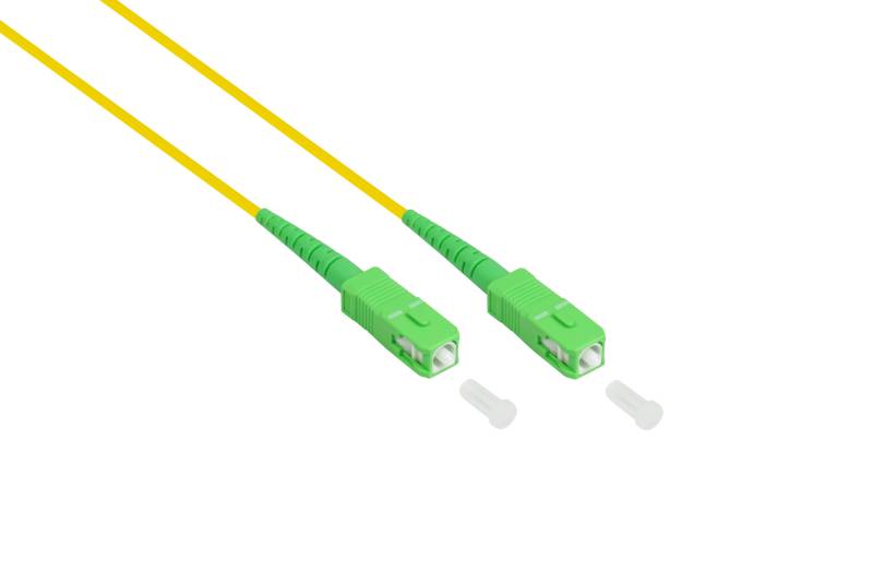 Patchkabel LWL Simplex OS2 (Singlemode, 9/125) SC (APC) / SC (APC), LSZH, 7,5m von Kabelmeister