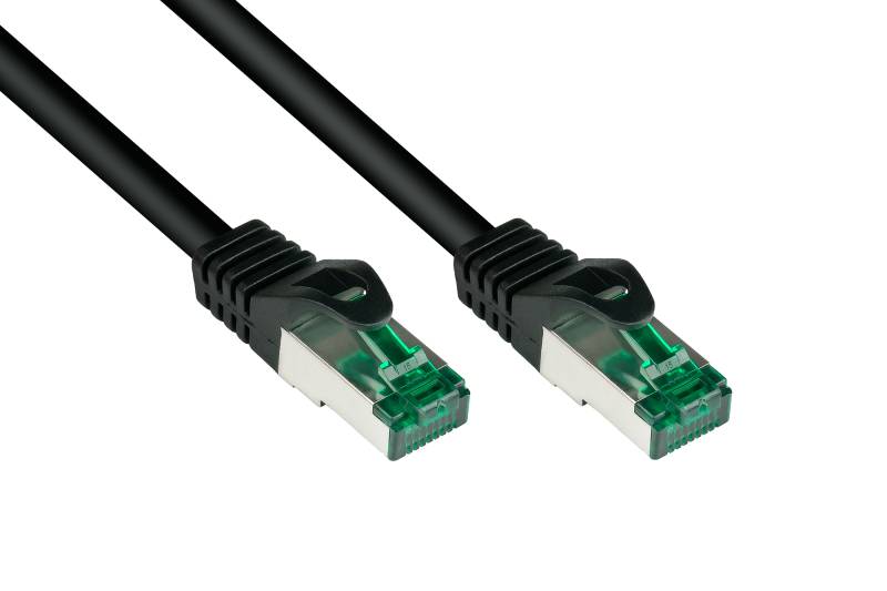 Patchkabel mit Rastnasenschutz, Outdoor (IP66), Cat.6A, S/FTP, PiMF, 500MHz, CU, schwarz, 100 m von Kabelmeister