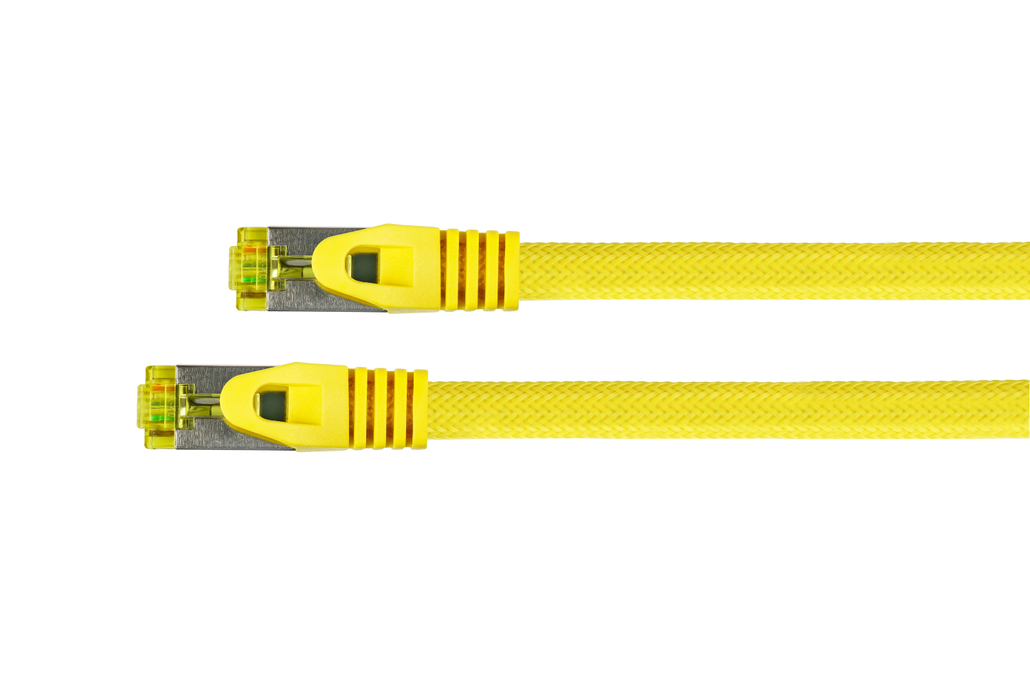 RJ45 Patchkabel mit Cat. 7 Rohkabel, und Nylongeflecht, S/FTP, PiMF, halogenfrei, gel RJ45 Patchkabel mit Cat. 7 Rohkabel, und Nylongeflecht, S/FTP, PiMF, halogenfrei, gel von Kabelmeister