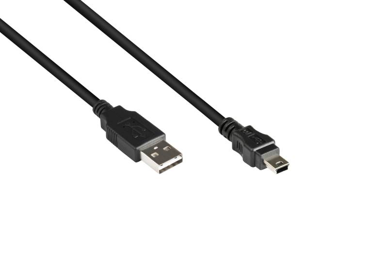 kabelmeister® Anschlusskabel USB 2.0 EASY Stecker A an Mini B Stecker, schwarz, 3m von Kabelmeister