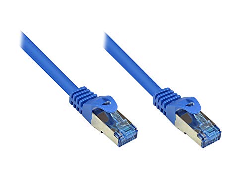 Kabelmeister® Patchkabel, Cat. 6A, S/FTP, PiMF, halogenfrei, 500MHz, blau, 15m von Kabelmeister
