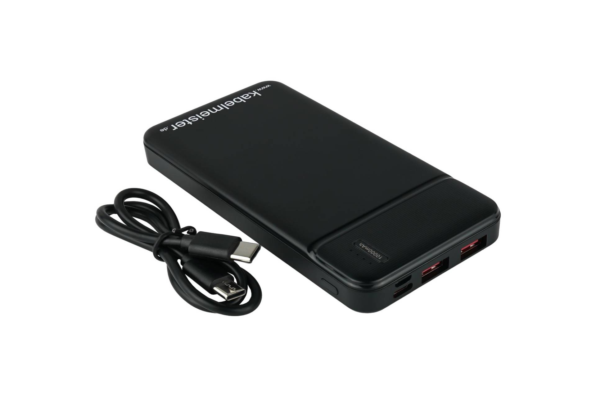 kabelmeister® Powerbank 10.000 mAh, schwarz von Kabelmeister