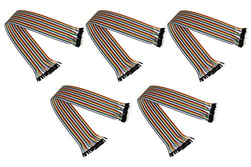 kabelmeister - Jumper Wire/Drahtbrücken-Kabel - Stecker an Buchse (Male to Female) - 5er-SPAR-Set - 20cm - 40-Pin trennbare Adern für Arduino, Raspberry Pi, Banana Pi, Breadboad, Steckboard etc. von Kabelmeister