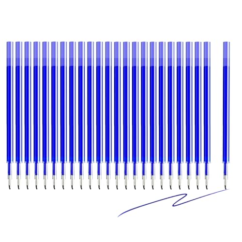 Kabwea 24 Stk Ersatzminen Blau, Ersatzmine für Gelstift radierbar, Kompatibel Mit Legami, 0.5 mm Radierbare Tintenroller, Höhe 13 cm, Legami Ersatzminen (Blau) von Kabwea