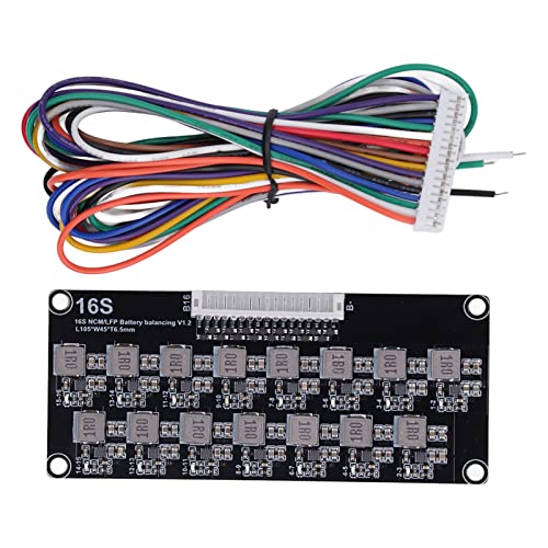 Kadimendium Active Equalizer Balancer 16S Batterie-Equalizer mit Kabel Induktiver Akkupack Balancer Board 2‑4,5 V Equalizer-Modul von Kadimendium