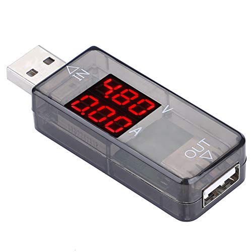 USB Tester Multimeter, USB Spannungsprüfer USB Digitaler Strom- und Spannungsprüfer Messgerät Voltmeter Amperemeter Telefon, Powerbank, Voltmeter, Ladegerät Messtechnik von Kadimendium