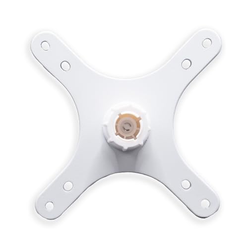 Kado Tragbarer Monitorständer Halterung Platte Adapter weiß Wandhalterung Arm Halterung 17 mm Kugelkopf auf 100 x 100 mm 75 x 75 mm M4 Schrauben-Set, Stativ-Kameraständer für Desktop-Monitor, von Kado