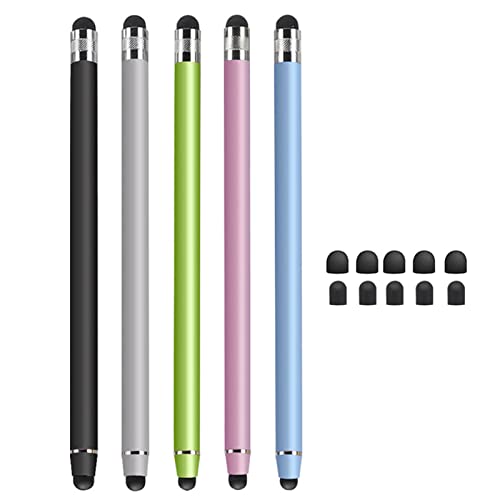 Kafeiya Universelle kapazitive Touchscreen-Stifte,2 in 1 Rubber Stylus Touch Pen,Tablet Universelle Kapazitive Touchpen für i-Phone pad Galaxy Smartphones und Tablets(5 Stück) von Kafeiya