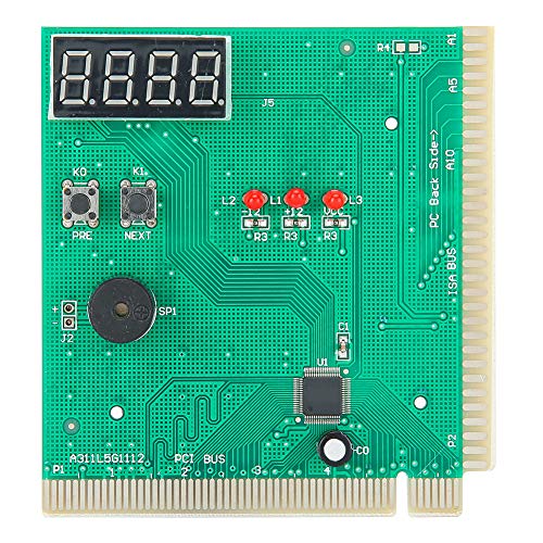 Kafuty 4-stellige PCI- und ISA-kompatible Intel-Karte, AMD-Motherboard-Diagnosekarte, 4-stellige Karte PC-Analysator Computerdiagnose-Motherboard Post-Tester von Kafuty