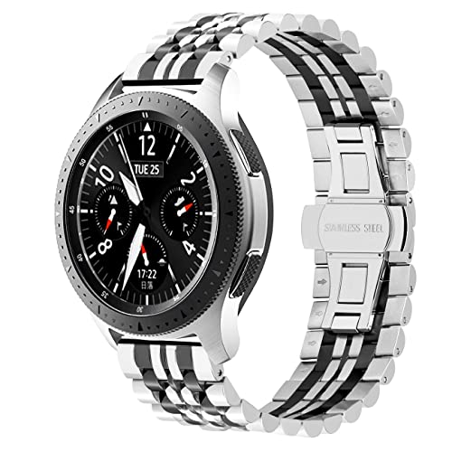 Kai Tian Schnellwechsel Armband Kompatibel for Galaxy Watch 46mm Samsung Gear S3 Frontier Classic Edelstahl Uhrenarmband 22mm für Männer Frauen Silber Schwarz Kai Tian Schnellwechsel Armband Kompatibel for Galaxy Watch 46mm Samsung Gear S3 Frontier Classic Edelstahl Uhrenarmband 22mm für Männer Frauen Silber Schwarz von Kai Tian