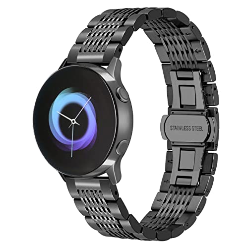 Kai Tian Schwarz Metall Armband Kompatibel Samsung Galaxy Watch 4/6 Classic Armband 46mm 47mm 42mm 43mm,Watch 4/5/6 40mm 44mm,Active 2 Armband Metall Frauen Männer, 20mm Metallarmband Edelstahl Kai Tian Schwarz Metall Armband Kompatibel Samsung Galaxy Watch 4/6 Classic Armband 46mm 47mm 42mm 43mm,Watch 4/5/6 40mm 44mm,Active 2 Armband Metall Frauen Männer, 20mm Metallarmband Edelstahl von Kai Tian