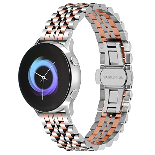 Kai Tian Silber Gold Kompatibel Samsung Galaxy Watch 4/6 Classic Armband 46mm 47mm 42mm 43mm,Watch 4/5/6 40mm 44mm,Active 2 Armband Metall Frauen Männer, 20mm Metallarmband Edelstahl Kai Tian Silber Gold Kompatibel Samsung Galaxy Watch 4/6 Classic Armband 46mm 47mm 42mm 43mm,Watch 4/5/6 40mm 44mm,Active 2 Armband Metall Frauen Männer, 20mm Metallarmband Edelstahl von Kai Tian