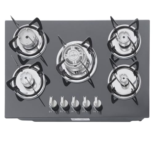 Kaichenyt 30" 5 Brenner Tempered Glass Built-In Gas-Kochfeld, Herd Oben Gas Kochfeld Brenner Küche Kochen, Mit Flammenausfallsystem Garantieren Ihnen Kaichenyt 30" 5 Brenner Tempered Glass Built-In Gas-Kochfeld, Herd Oben Gas Kochfeld Brenner Küche Kochen, Mit Flammenausfallsystem Garantieren Ihnen von Kaichenyt