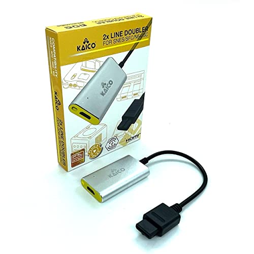 Kaico Analoger 2-Fach Gamecube HDMI Adapter für Nintendo N64 Super Nintendo, Super Famicom und Gamecube - 2-fache Zeilenverdopplung - Eine Einfache Plug & Play Lösung N64 HDMI Adapter von Kaico