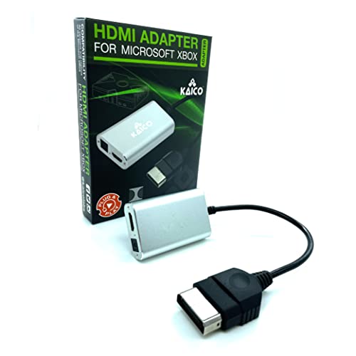 Kaico Xbox HDMI Konverter für OG Xbox - Doby Digital 5.1 per Optischem Anschluss - HDMI Kabel für OG Xbox - Xbox auf HDMI - Kompatibel mit Original Xbox - Toslink Kabel zur Verstärkerunterstützung von Kaico
