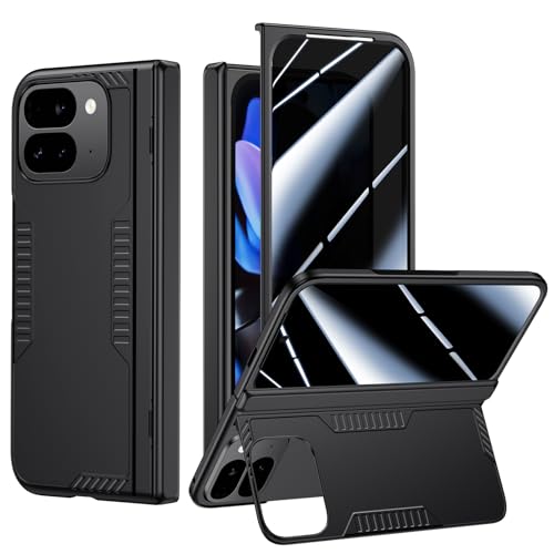 Kaiiecal Schutzhülle für Google Pixel-9-Pro, schlankes Scharnier, Ständer, mit Sichtschutz, unterstützt kabelloses Laden, weiche, coole Schutzhülle für Google Pixel 9Pro, Schwarz Kaiiecal Schutzhülle für Google Pixel-9-Pro, schlankes Scharnier, Ständer, mit Sichtschutz, unterstützt kabelloses Laden, weiche, coole Schutzhülle für Google Pixel 9Pro, Schwarz von Kaiiecal