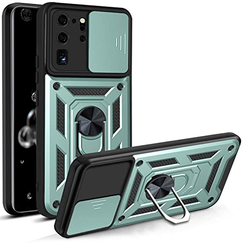Kainevy für Samsung Galaxy S20 Ultra Hülle mit Kameraschutz Cover, Handyhülle Samsung S20 Ultra Hülle Schwarz mit 360° Ring Handyhalterung, Coole Langlebige Schutzhülle Tasche Case (grün) von Kainevy