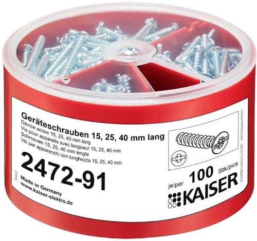 Kaiser Elektro 2472-91 Geräteschraubenbox 100St. Kaiser Elektro 2472-91 Geräteschraubenbox 100St. von Kaiser Elektro