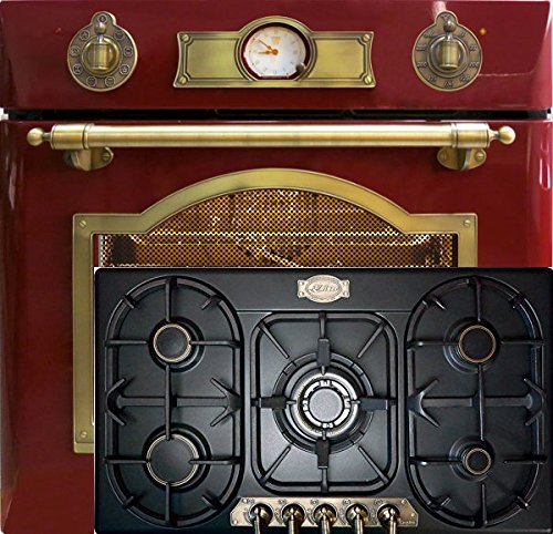 Gas Herdset Autark Kaiser Empire/Elektro Einbau Backofen 67L in Rot + Gaskochfeld 90cm in Schwarz/Selbstreinigung /Drehspieß/Herd/ Gasherd/WOK Brenner 3,8kW/ Herd Set/Erdgas/Propangas/ Gas Herdset Autark Kaiser Empire/Elektro Einbau Backofen 67L in Rot + Gaskochfeld 90cm in Schwarz/Selbstreinigung /Drehspieß/Herd/ Gasherd/WOK Brenner 3,8kW/ Herd Set/Erdgas/Propangas/ von Kaiser