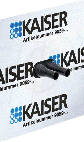 KAISER 9059-47 - Doppel-Leitungsmanschette Ø 8-11 mm, Luftdichtungsmanschette von Kaiser