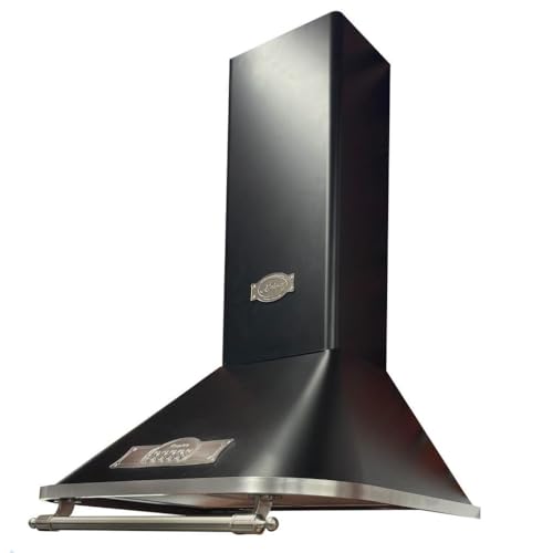 Kaiser Empire A 6315 Em Sil ECO Exklusive Designer Retro Dunstabzugshaube 60 cm Silber • Kamin Wandhaube Energieklasse A • Abzugshaube Abluft/Umluft • 910m³/h Wandmontage Haube Inkl. Aktivkohlefilter von Kaiser