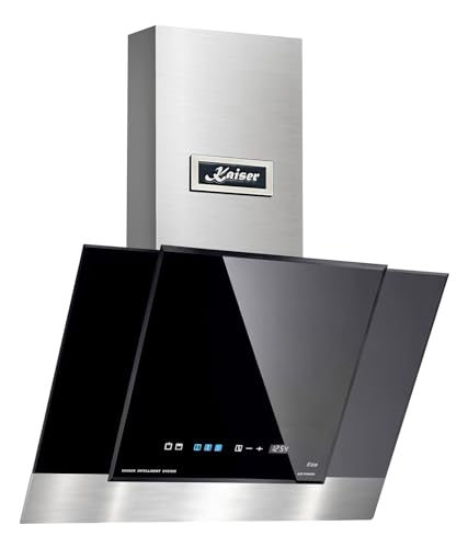 Kaiser AT 6438 ECO kopffrei Dunstabzugshaube 60 cm Exklusive Schwarz Glas Edelstahl Wandhaube 910m³/h | TouchControl Steuerung mit LED Display | Randabsaugung | Timer | Abzugshaube Abluft/Umluft Kaiser AT 6438 ECO kopffrei Dunstabzugshaube 60 cm Exklusive Schwarz Glas Edelstahl Wandhaube 910m³/h | TouchControl Steuerung mit LED Display | Randabsaugung | Timer | Abzugshaube Abluft/Umluft von Kaiser