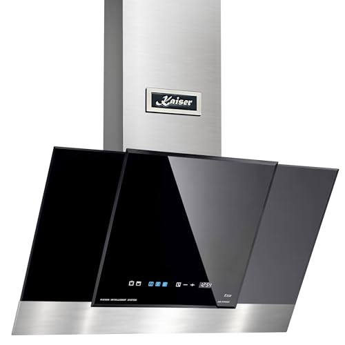 Kaiser AT 8438 F ECO Exklusive Dunstabzugshaube 80 cm kopffreihaube | Edelstahl Wandhaube | Kaminhaube mit Schwarzglas | 3 Stufige | TouchControl LED Display | Abzugshaube 910m³/h | Abluft/Umluft Kaiser AT 8438 F ECO Exklusive Dunstabzugshaube 80 cm kopffreihaube | Edelstahl Wandhaube | Kaminhaube mit Schwarzglas | 3 Stufige | TouchControl LED Display | Abzugshaube 910m³/h | Abluft/Umluft von Kaiser