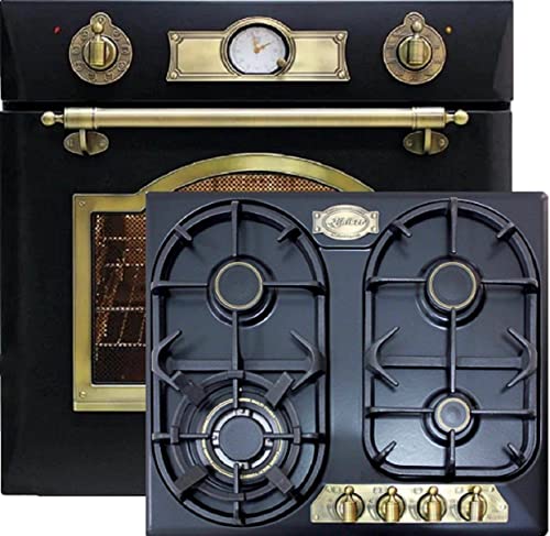 Kaiser Backofen-Set EG 6345 Em+KG 6325 Em, Einbau Gasbackofen 67L+Retro Einbau Gasherd, 60cm von Kaiser