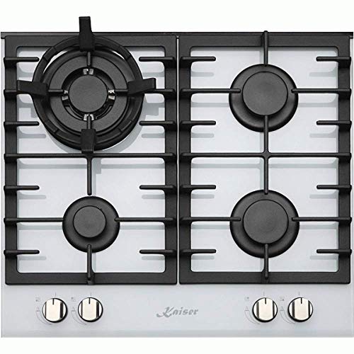 Kaiser CHEF Luxus Weißes Gas Kochfeld 60cm Autark,Gaskochfeld,Gas auf Weißem Glas,Glaskeramik Gaskochfeld Einbau,4 Hochwertige Brenner,3,8 kW WOK,Glas Weiß,Kochmulde,Erdgas und Propangas,Gasherd Kaiser CHEF Luxus Weißes Gas Kochfeld 60cm Autark,Gaskochfeld,Gas auf Weißem Glas,Glaskeramik Gaskochfeld Einbau,4 Hochwertige Brenner,3,8 kW WOK,Glas Weiß,Kochmulde,Erdgas und Propangas,Gasherd von Kaiser