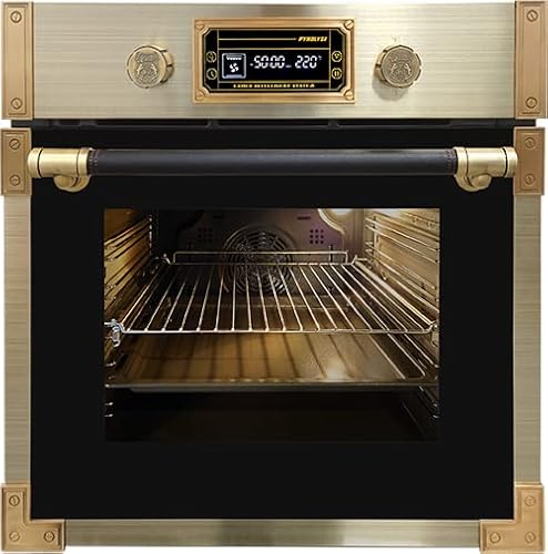 Kaiser EH 6427 AD Retro Pyrolyse Einbau Backofen 60 cm | Elektrobackofen 73L | Schwarz Glas | Pizzastein | Infrarotgrill | Heißluftsystem von Kaiser