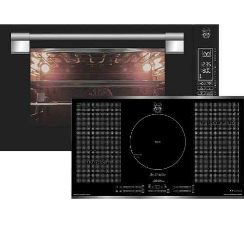 Kaiser EH 9309 +KCT 97 FI La Perle. Elektroherd, Einbauofen, 90 cm, 105 l, Induktionskochfeld Free Zone 90 cm, Glas schwarz TouchControl von Kaiser