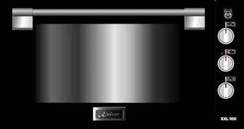 Kaiser Einbaubackofen EG 9371, Einbau Gas Backofen 90 cm 79L autark Grill Selbstreinigung Schwarz Glas von Kaiser