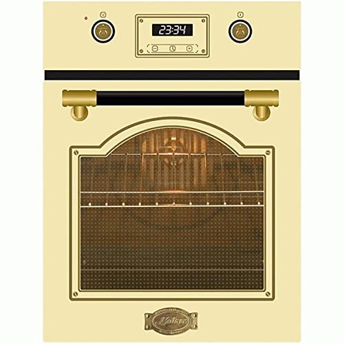 Kaiser Einbaubackofen EH 4796 ElfAD, Retro Backofen 45 cm, Autark, 50 L, 9 Funktionen,Teleskopauszug,Intelligent Sysytem,Easy clean-Emaille,Leder bedeckte Griffstange von Kaiser