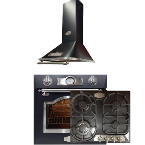 Kaiser Empire EH 6355 Em Sil Einbau Elektrobackofen 60 cm 67 L+ A 6315 Em Sil Eco Dunstabzugshaube 60 cm + KG 6325 Em Sil Turbo Exklusives Gas Kochfeld 60cm von Kaiser