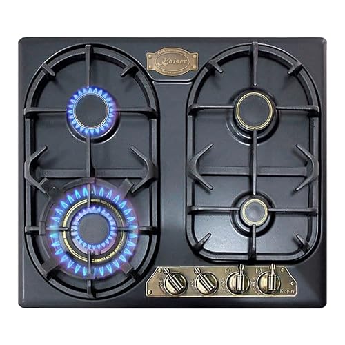 Kaiser Empire Einbau Gasherd KG 6325 Em Turbo Exklusives Gas Kochfeld 60cm Autark Schwarz, mit 4 hochwertigen Brennern inklusive leistungsstarkem WOK Brenner (3,8 kW) | Erdgas und Propangas Kaiser Empire Einbau Gasherd KG 6325 Em Turbo Exklusives Gas Kochfeld 60cm Autark Schwarz, mit 4 hochwertigen Brennern inklusive leistungsstarkem WOK Brenner (3,8 kW) | Erdgas und Propangas von Kaiser