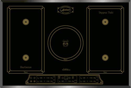 Kaiser Empire KCT 7797 FI Em Retro Induktionskochfeld 77cm / Einbauherd 5 QuickHeat Induktions-Kochzonen/ 2 Flex Zonen und Kreiszone/Glaskeramik Kochfeld mit Power Booster/Induktions Herd/ von Kaiser