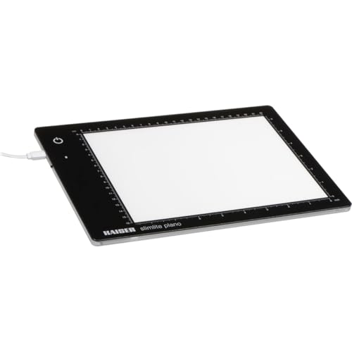 Kaiser Fototechnik 2453 LED-Leuchtplatte "slimlite plano", 5000K, dimmbar, Netz- und Akkubetrieb, Leuchtfläche 22 x 16 cm schwarz von Kaiser