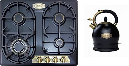 Kaiser Gas-Kochfeld, Retro Einbau Gasherd, 60cm, Empire,Emailliert Schwarz,3,8 Kw WOK+WK 2000 Em Exklusiver Retro Wasserkocher Kontroll LED 2 L 1800W Kaiser Gas-Kochfeld, Retro Einbau Gasherd, 60cm, Empire,Emailliert Schwarz,3,8 Kw WOK+WK 2000 Em Exklusiver Retro Wasserkocher Kontroll LED 2 L 1800W von Kaiser