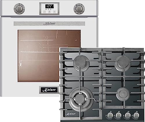 Kaiser Gasbackofen Gasherd-Set EG 6374 W + KCG 6383, Einbau-Backofen 60cm in Weiß/Gas Backofen/Gas-Kochfeld 60 cm in schwarz Glas/Autark/Drehspieß/Grill/Heißluft/Selbstreinigung/Erdgas/Propangas Kaiser Gasbackofen Gasherd-Set EG 6374 W + KCG 6383, Einbau-Backofen 60cm in Weiß/Gas Backofen/Gas-Kochfeld 60 cm in schwarz Glas/Autark/Drehspieß/Grill/Heißluft/Selbstreinigung/Erdgas/Propangas von Kaiser