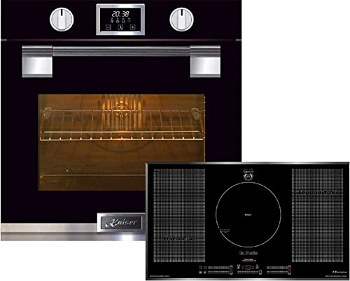 Kaiser Gasherd-Set EH 6338 S + KCT 97 FI La Perle, Einbau Backofen, Glastür mit SOFTCLOSE, 11 Funktionen, Temperatursonde, Bratautomatik +Free Zone Induktionskochfeld 90cm Kochfeld, Autark von Kaiser