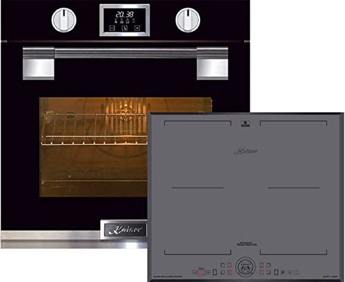 Kaiser Gasherd-Set EH 6338 S +KCT 6730 FIG, Einbau Backofen, SOFTCLOSE, 11 Funktionen+Induktions-Kochfeld,60cm,Einbau Herd, Power Booster, Full Touch Control, Autark von Kaiser