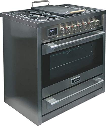 Kaiser HGE 93505 R Gas Elektro Standherd 90cm/ Range Cooker/ 115L / Herd mit Gas Kochfeld/ 4,5 Kw WOK/Elektro Backofen /8 Funktionen/Selbstreinigung/Drehspieß/Erdgas/Flüssiggas/NEUHEIT 2019 von Kaiser