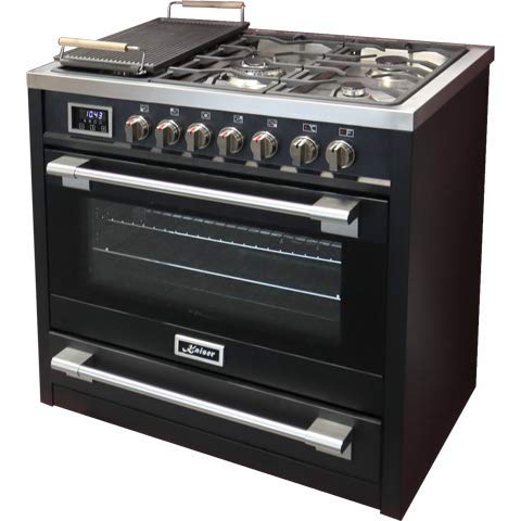 Kaiser HGE 93505 S Gas Elektro Standherd 90 cm/Range Coocker 90cm / Elektro-Backofen / 115 l/Gaskochfeld / 4,5 kW WOK / 8 Funktionen/Selbstreinigung/Erdgas und Propangas Kaiser HGE 93505 S Gas Elektro Standherd 90 cm/Range Coocker 90cm / Elektro-Backofen / 115 l/Gaskochfeld / 4,5 kW WOK / 8 Funktionen/Selbstreinigung/Erdgas und Propangas von Kaiser