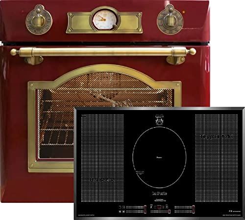 Kaiser Herd Set Backofen EH 6355 RotEm + KCT 97 FI La Perle, Elektro Backofenset, Autark, 79L, Einbau Backofen, 8 Funktionen + Einbau Induktions Kochfeld 90 cm, Schwarz Glas, Induktionsherd Set von Kaiser